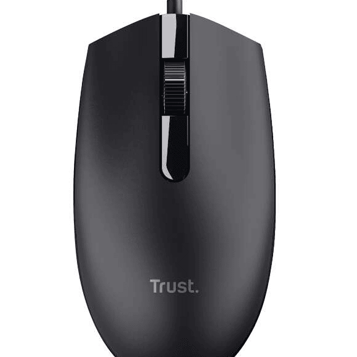 Trust Basi Raton USB 1200dpi - 3 Botones - Uso Ambidiestro - Cable de 1.60m - Color Negro 1