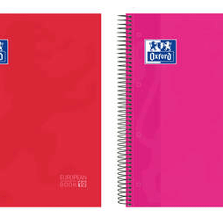 Oxford Europeanbook 10 Cuaderno Espiral Formato A4+ Cuadriculado 5x5mm - 150 Hojas - Tapa Extradura acabado Brillante - 10 Bandas de Color - Colores S 1