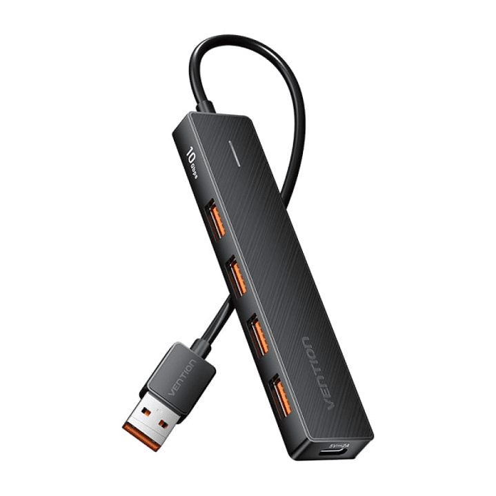 Vention HUB 5 en 1 USB-A 3.2 Gen2 a 4xUSB 3.2 Gen2/USB-C 10G - 0.15m - Color Negro 1