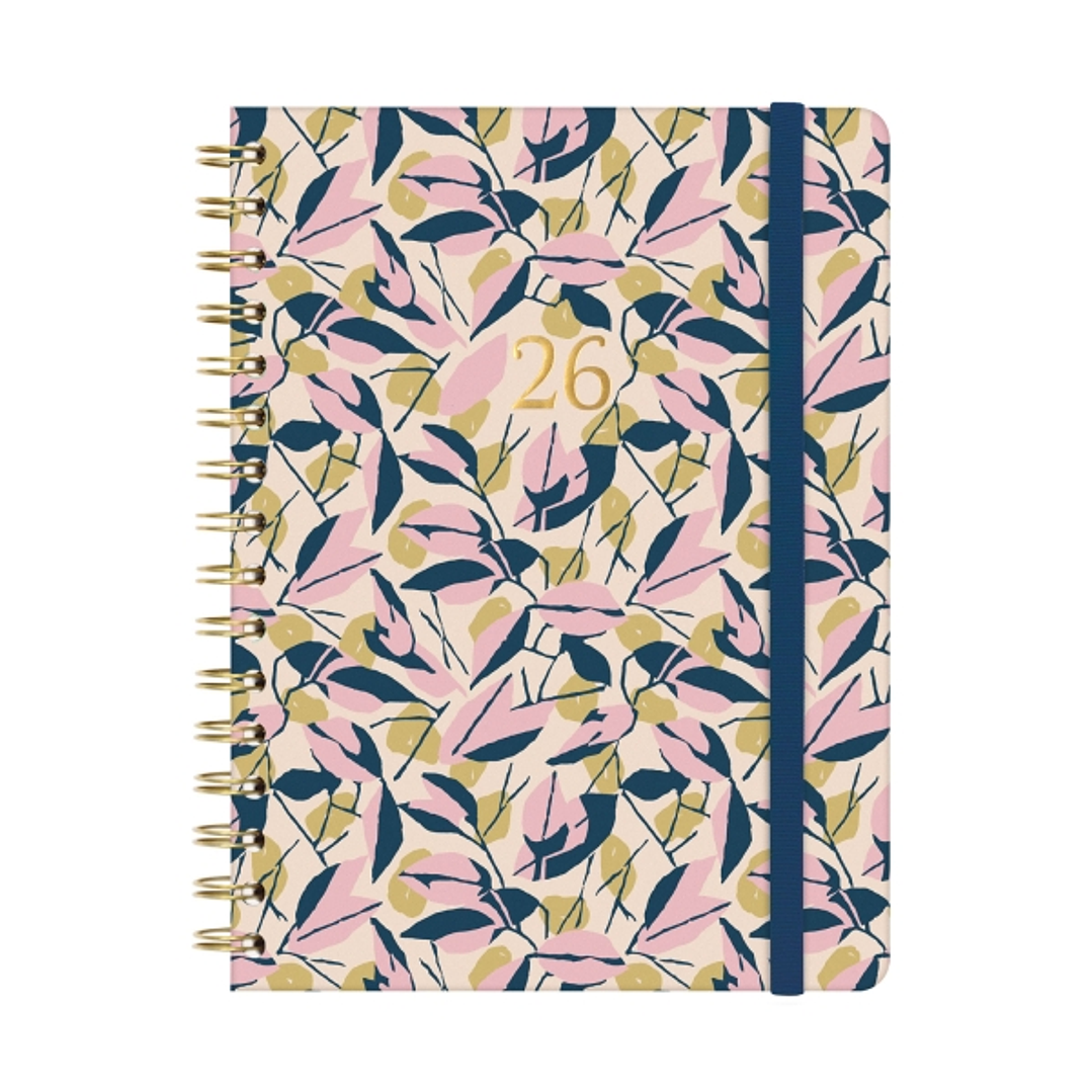 Finocam You Agenda de Espiral - Anual 2026 - Planificador - Cierre de Goma - Formato E10 - 172x19x220mm - Semana Vista Horizontal - Tematica de Hojas 1