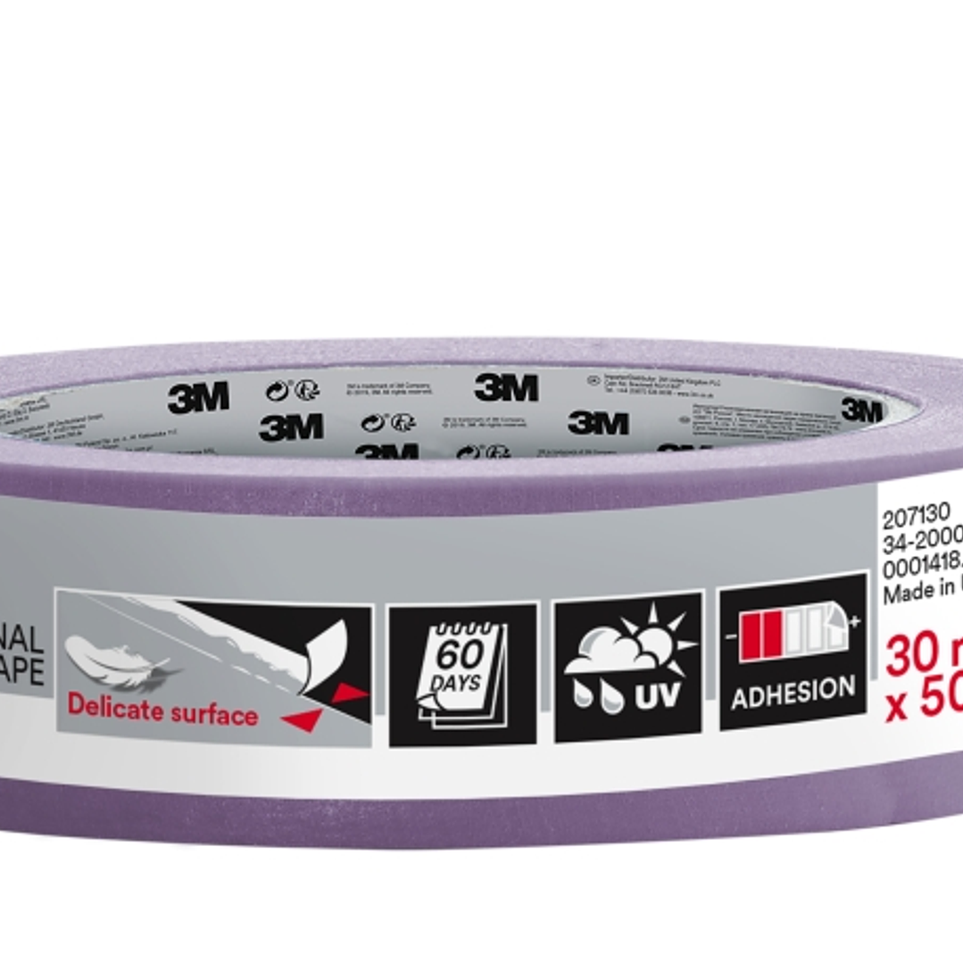 3M Cinta de Enmascarar para Superficies Delicadas - 30mm x 50m - 70% PEFC - Color Lavanda 1