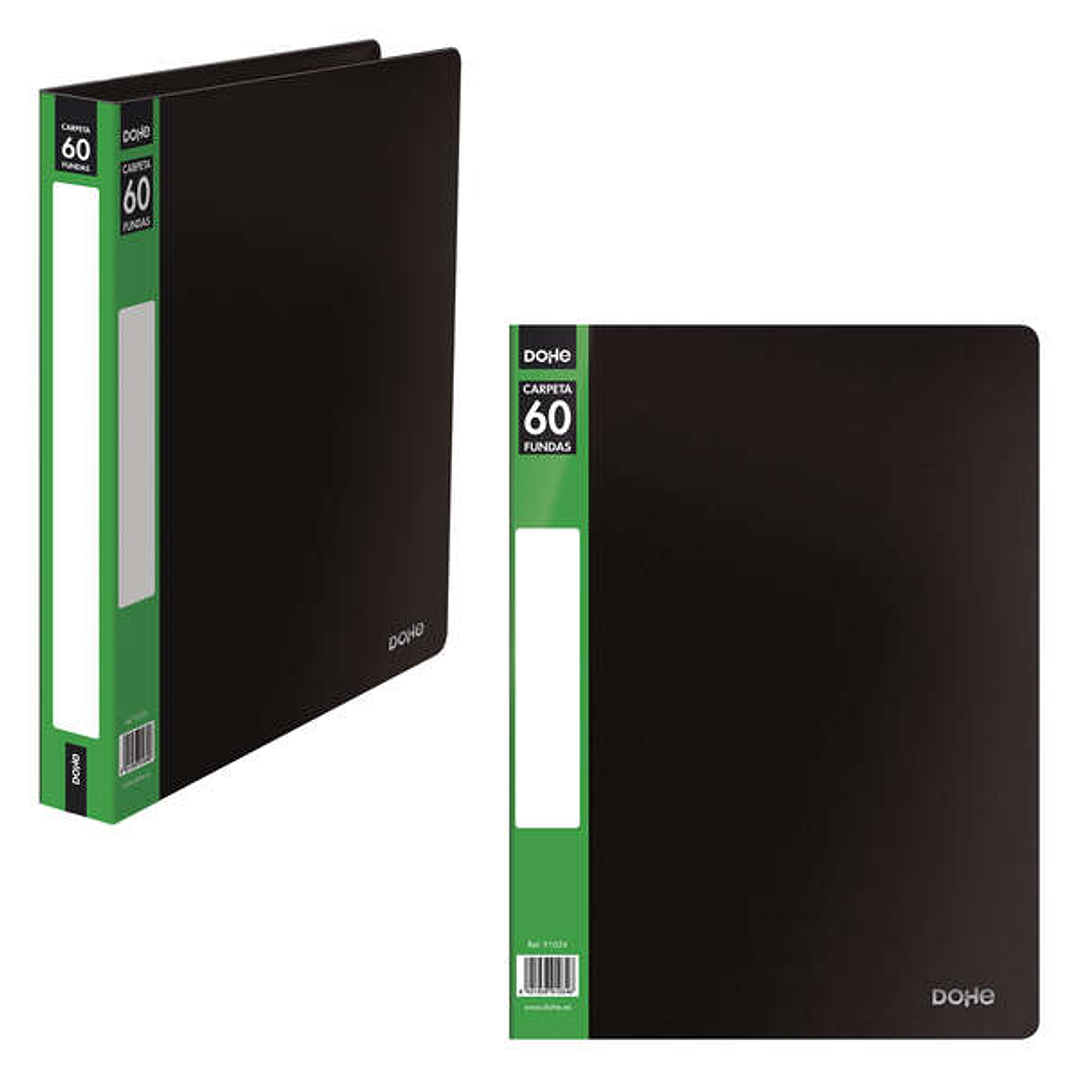 Dohe Carpetas con Fundas Din A4 - Tapa de Polipropileno Opaco - Bolsillo en Lomo - Fundas Transparentes Soldadas - Bolsa Individual 1