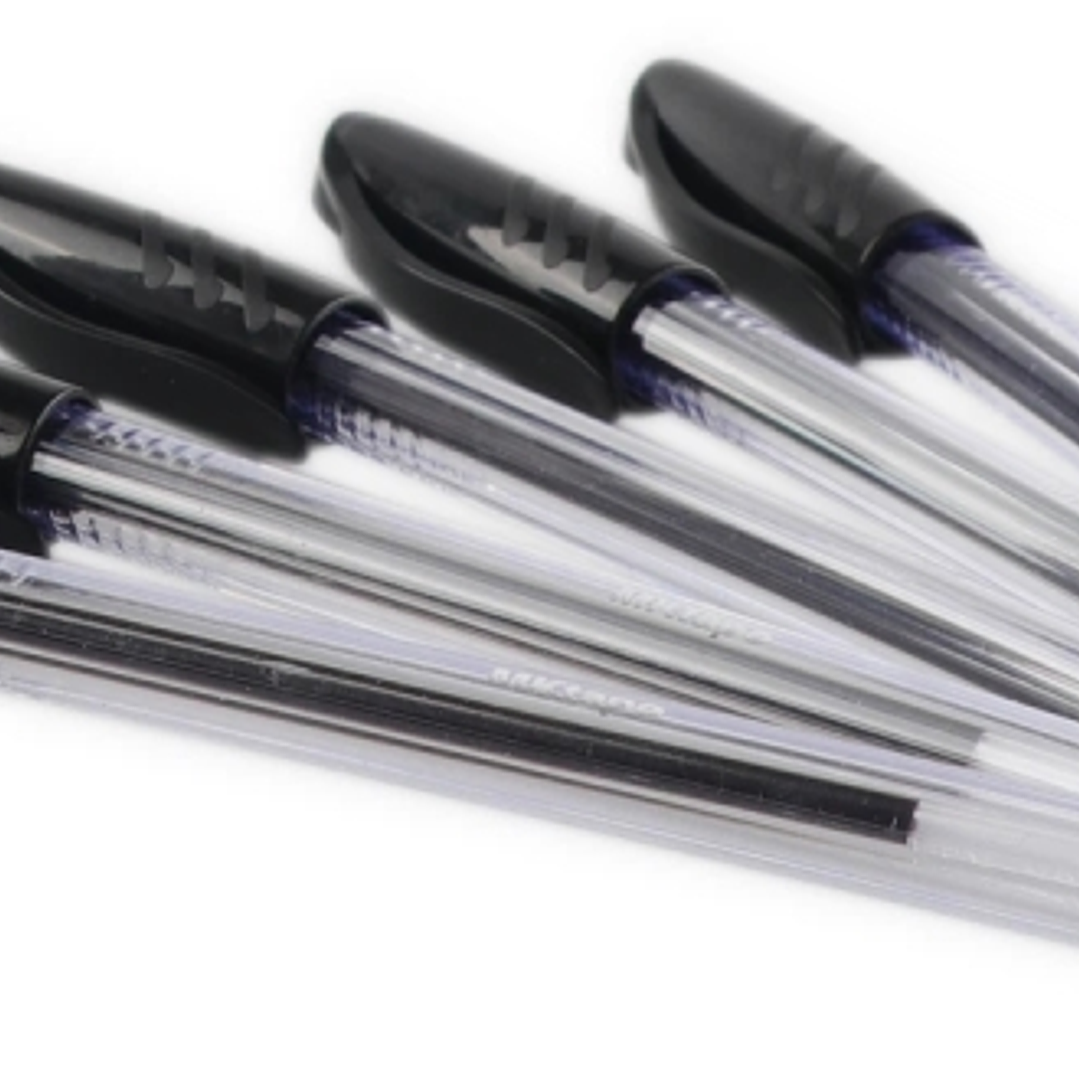 MKtape Pack de 36 Boligrafos Triangulares de Bola - Punta Redonda de 1.0mm - Escritura Suave - Color Negro 1