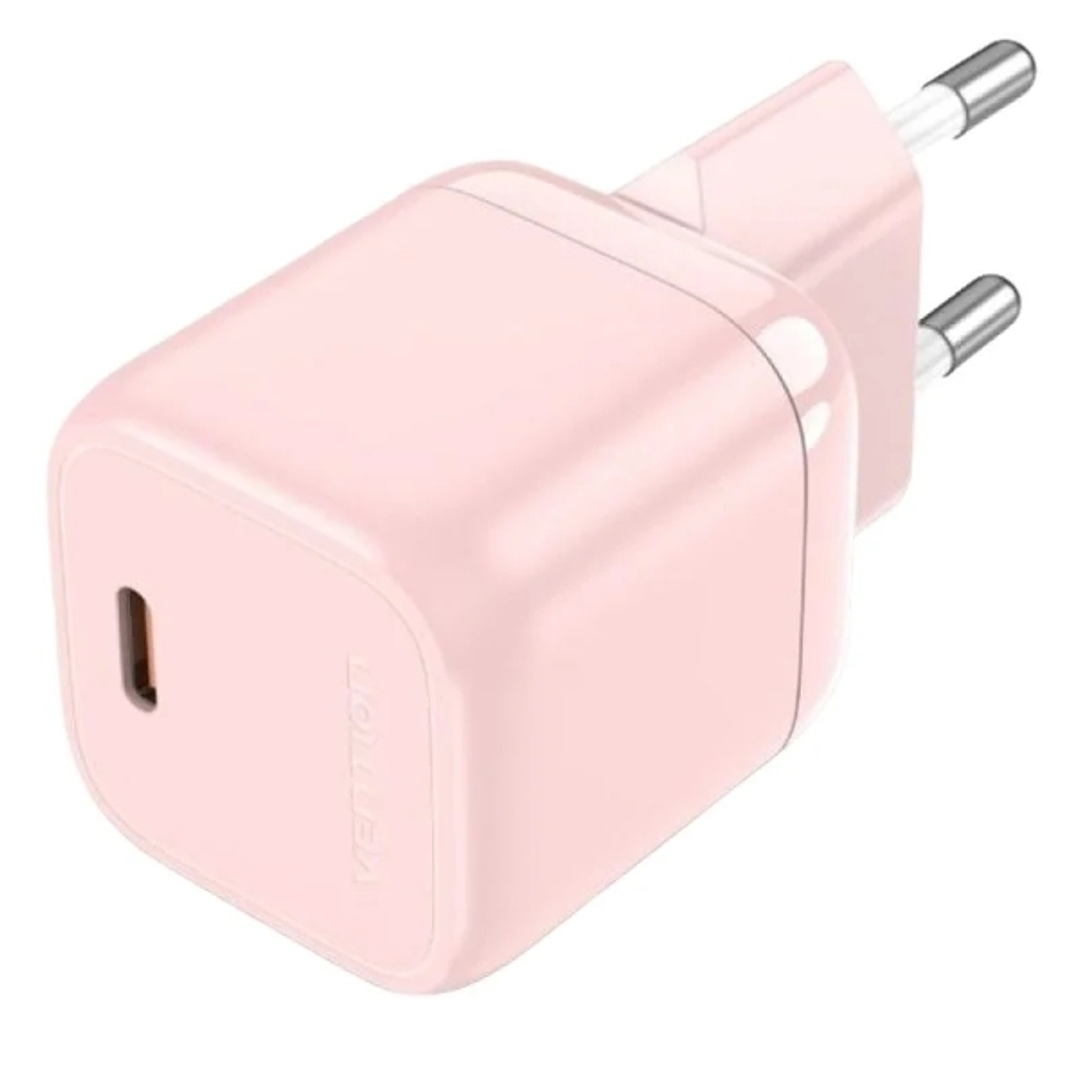 Vention Cargador de Pared GaN USB-C 30W 3A - Carga Rapida - Color Rosa 1