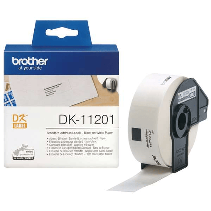 Brother DK11201 - Etiquetas Originales Precortadas de Direccion - 29x90 mm - 400 Unidades - Texto negro sobre fondo blanco 1