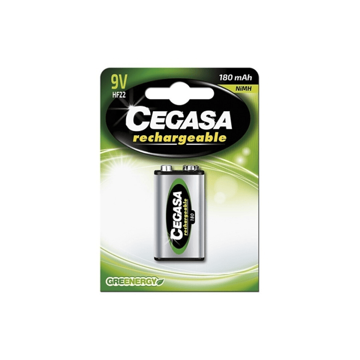 Cegasa Rechargeable Pack de 1 Pila Recargable HF22 9V 180mAh 1