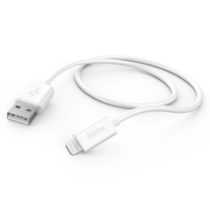 Hama Cable de Carga - USB-A Macho - Ligthning - Longitud 1m - Color Blanco 1