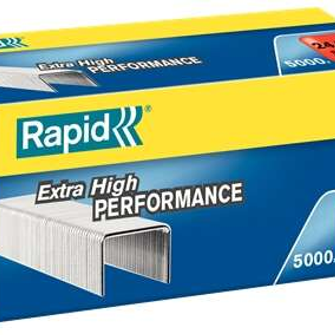 Rapid Super Strong Caja de 5000 Grapas 24/8+ - Hasta 50 Hojas - Alambre Galvanizado Superreforzado - Patilla de 8,5mm 1