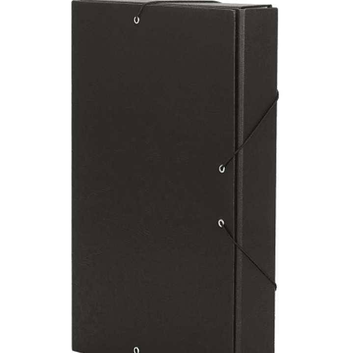 Pardo Carpeta para Proyectos Lomo 90mm - Cierre con Gomas - Color Negro 1