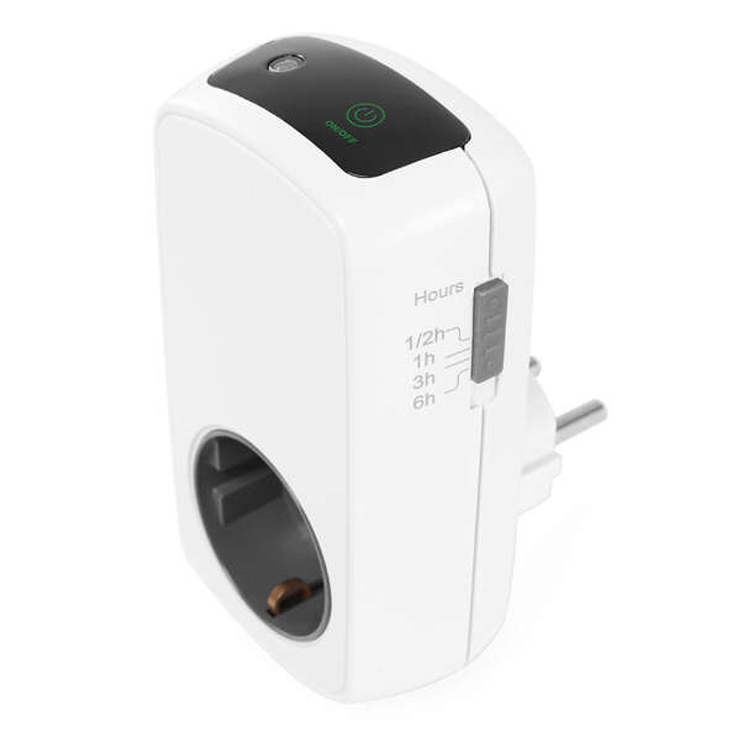 Orbegozo Pg 50 Programador Analogico Eficiente - Panel Tactil LED - Temporizador 30min a 6 Horas - Potencia Maxima 3680W - Ahorro Energetico 1