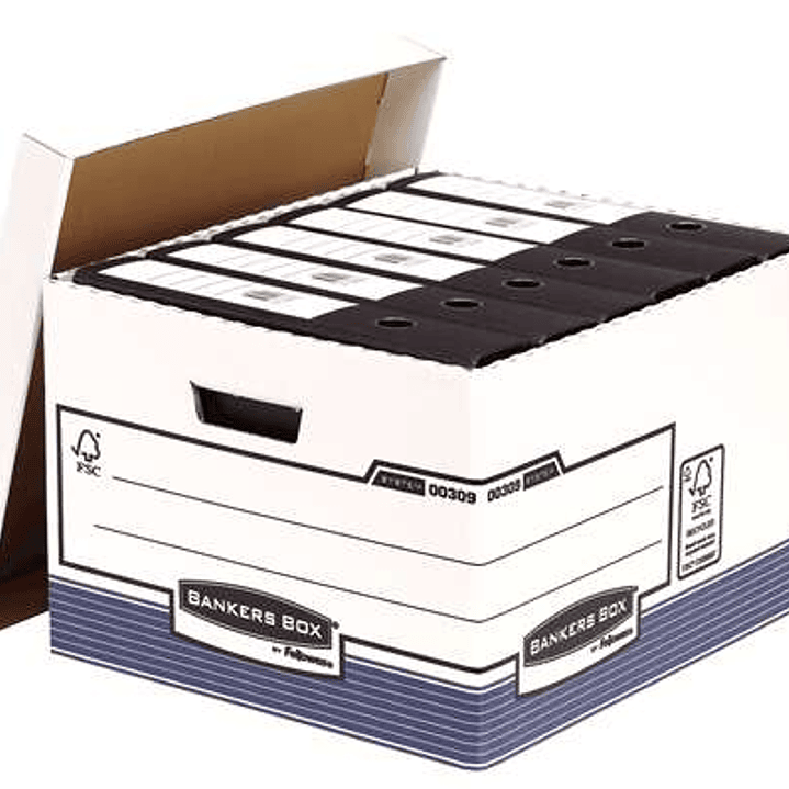 Fellowes Bankers Box Contenedor de Archivos Folio - Montaje Automatico Fastfold - Carton Reciclado Certificacion FSC 1