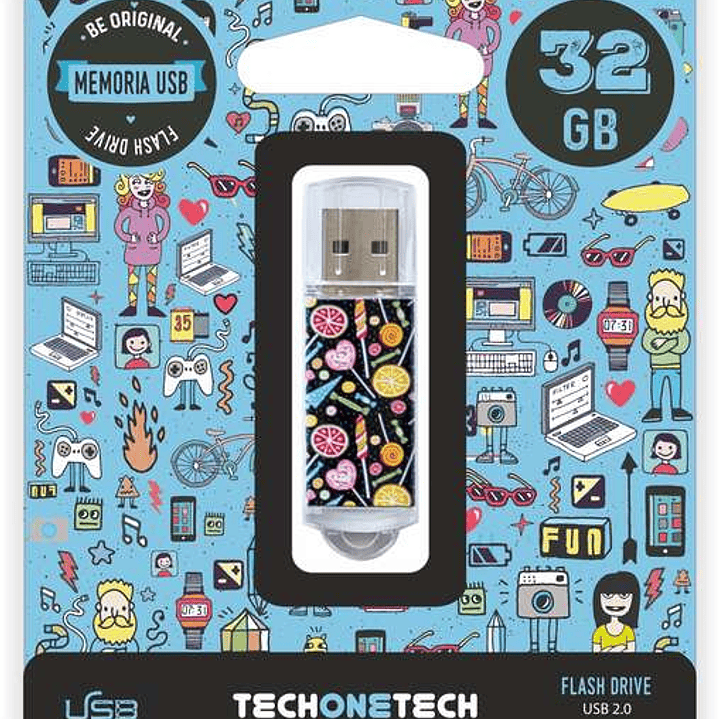 TechOneTech Candy Pop Memoria USB 2.0 32GB (Pendrive) 1
