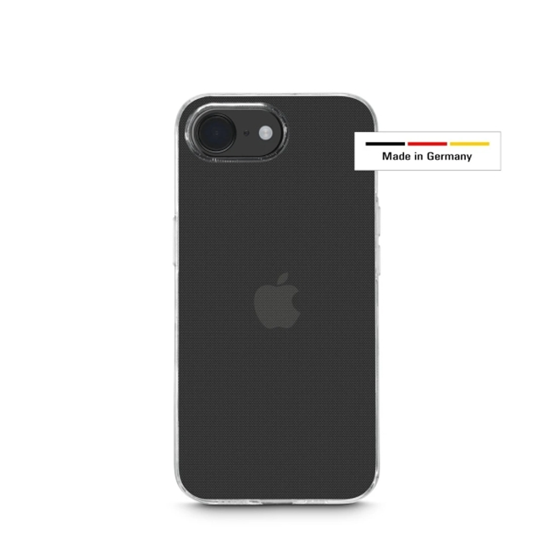 Hama Always Clear Funda para iPhone 16E - Antideslizante - Poliuretano Termoplastico - Bordes Elevados - Color Transparente 1