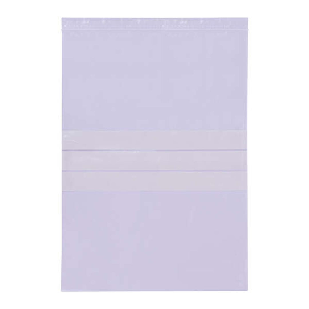 Apli Pack de 100 Bolsas con Zip Auto Cierre Transparentes 250 x 350mm - Material LDPE - Cierre Seguro y Facil Manipulacion - Uso Alimenticio - Utiles  1