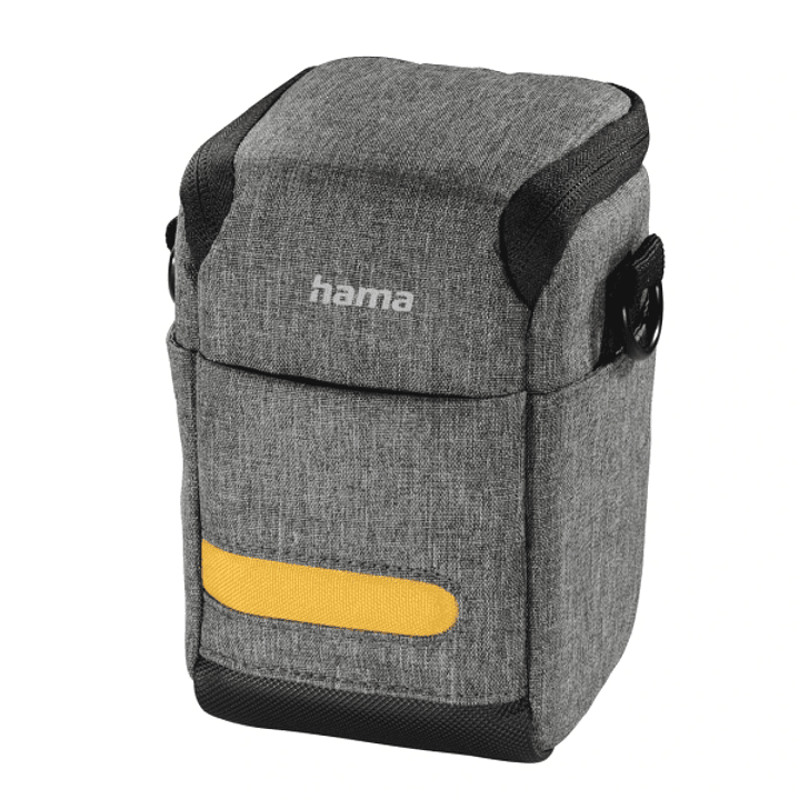 Hama Terra Funda para Camara - Poliester Reciclado - Asa para Cinturon - 8x7.5x13cm - Color Gris 1