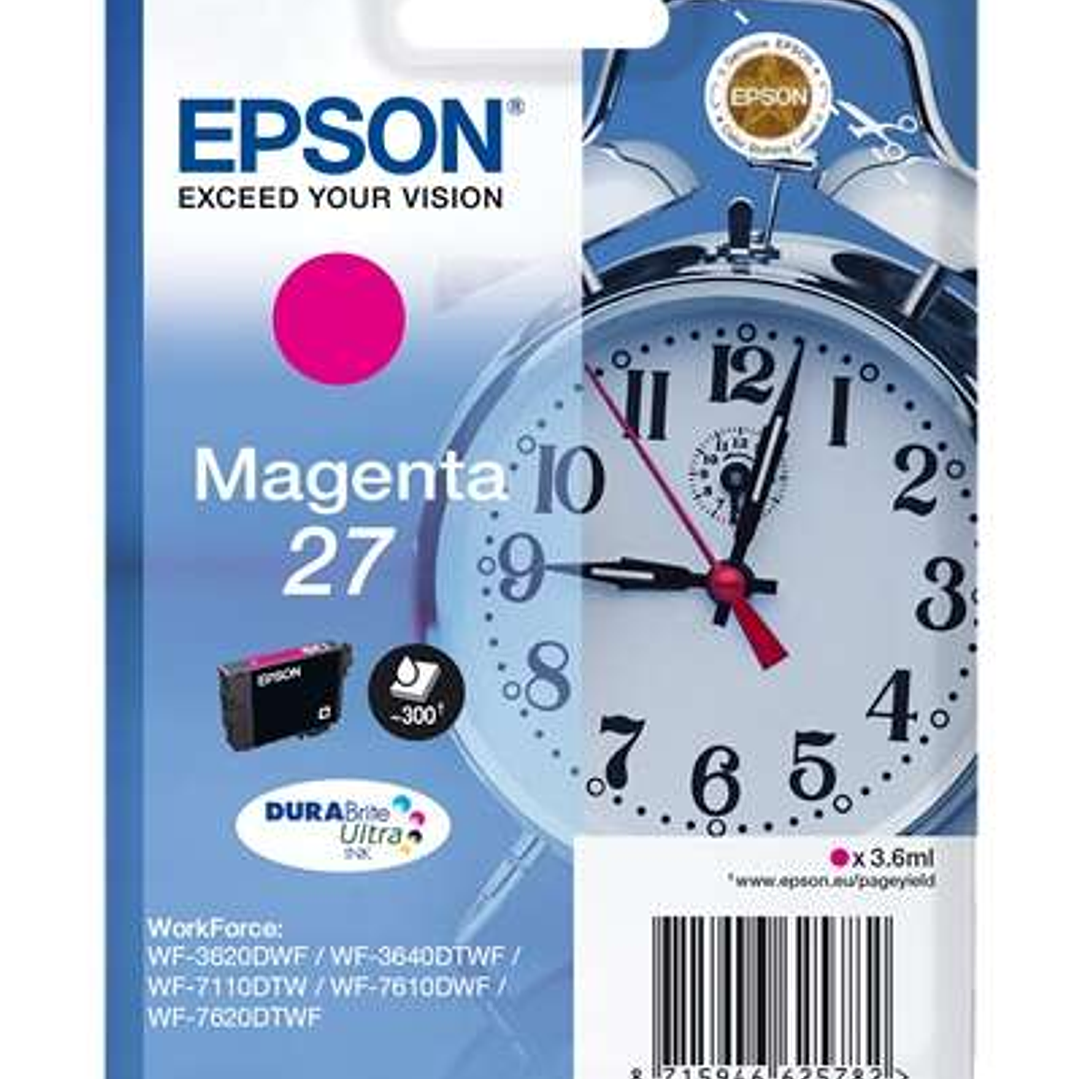 Epson T2703 (27) Magenta Cartucho de Tinta Original - C13T27034012 1