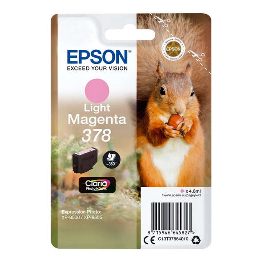 Epson 378 Magenta Light Cartucho de Tinta Original - C13T37864010 1