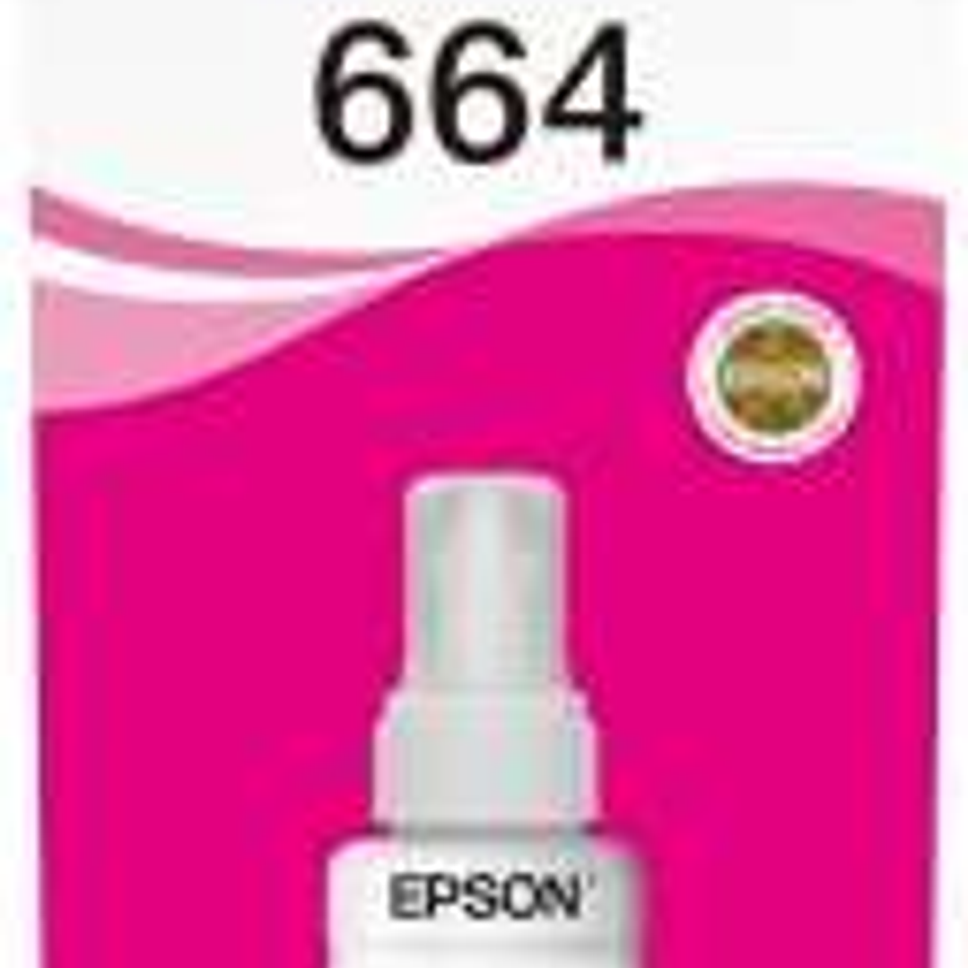 Epson T6643 Magenta Botella de Tinta Original - C13T664340 1