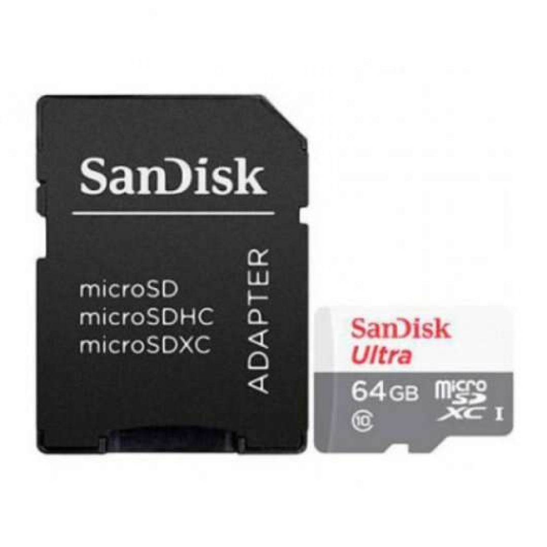 Sandisk Ultra Tarjeta Micro SDXC 64GB UHS-I U1 Clase 10 100MB/s + Adaptador SD 1