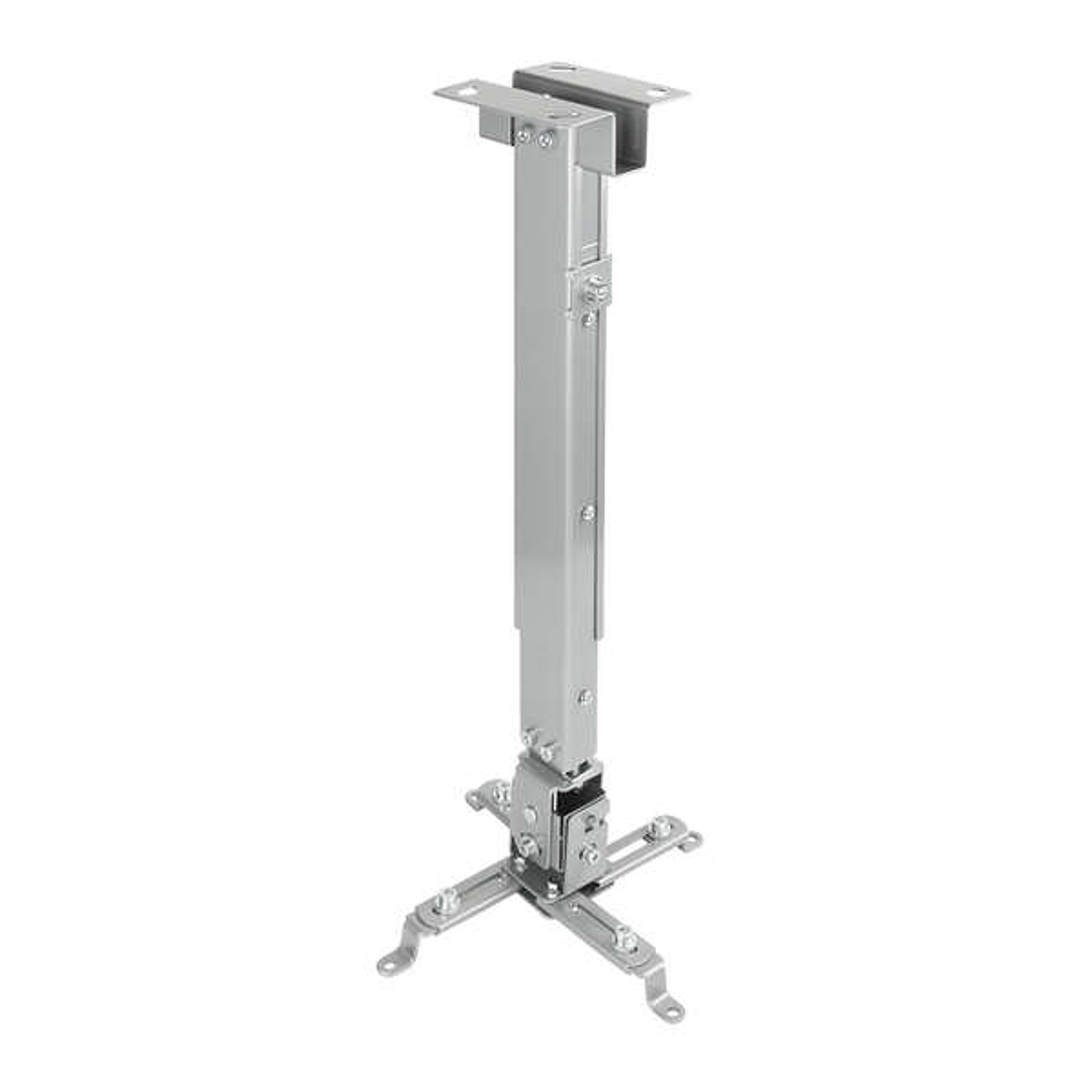 Tooq Soporte Universal de Techo para Proyector - Inclinable y Giratorio - Peso Max 20Kg - Color Plata 1