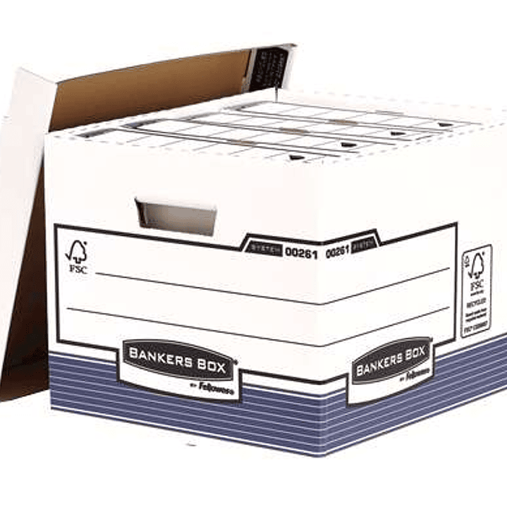 Fellowes Bankers Box Contenedor de Archivos - Montaje Automatico Fastfold - Carton Reciclado Certificacion FSC 1