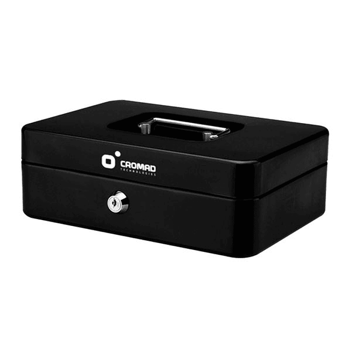 Cromad CR1225 Caja de Caudales Metalica - Cerradura de Llave - 5 Compartimentos - Asa de Transporte - 90x250x180mm 1