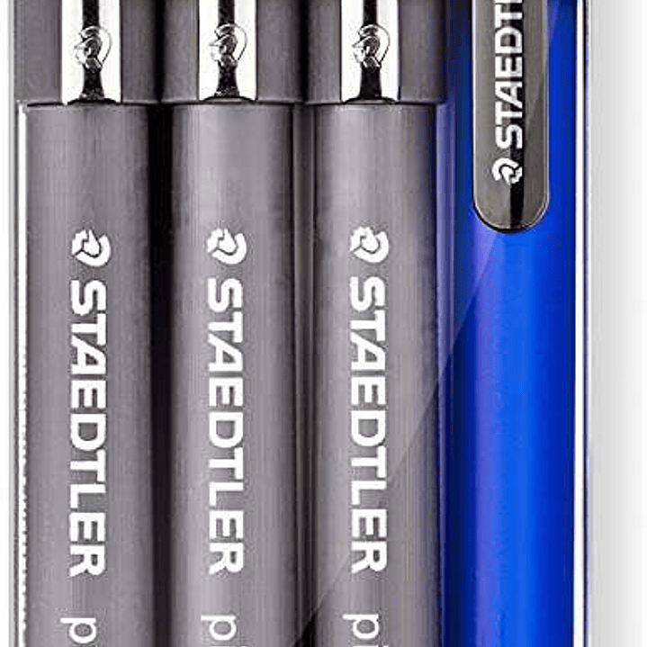 Staedtler Pigment Liner 308 Pack de 3 Rotuladores Calibrados 0,2 0,4 y 0,8mm + 1 Portaminas 0.5mm - Secado Rapido - Color Negro 1