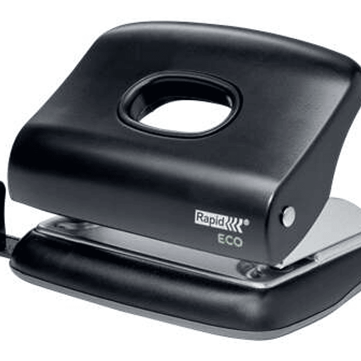 Rapid Eco Taladro Perforador - Perfora hasta 20 Hojas - Facil Vaciado - Punzones 5.5mm - Fabricado con un 74% de Plastico Reciclado Postconsumo - Colo 1