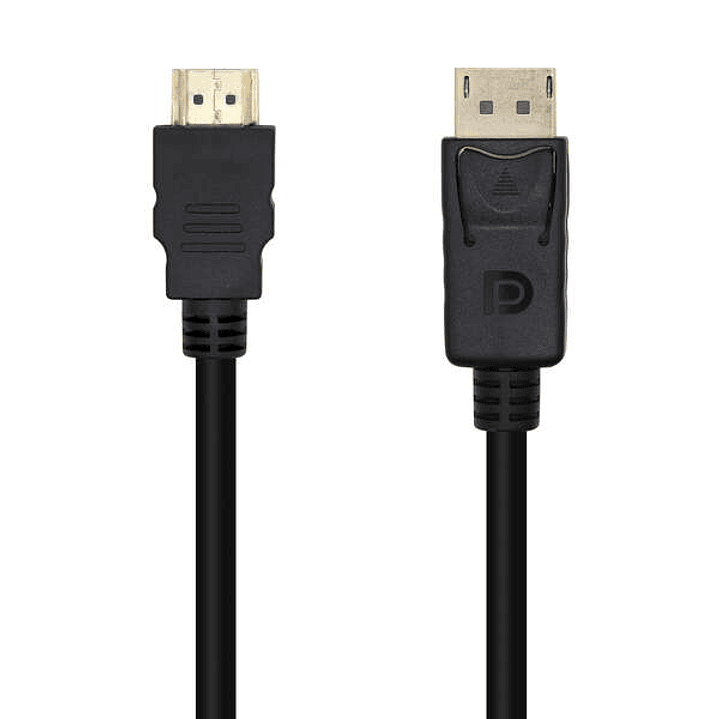 Aisens Cable Conversor Displayport a HDMI - DP/M-HDMI/M - 1.0m - Color Negro 1