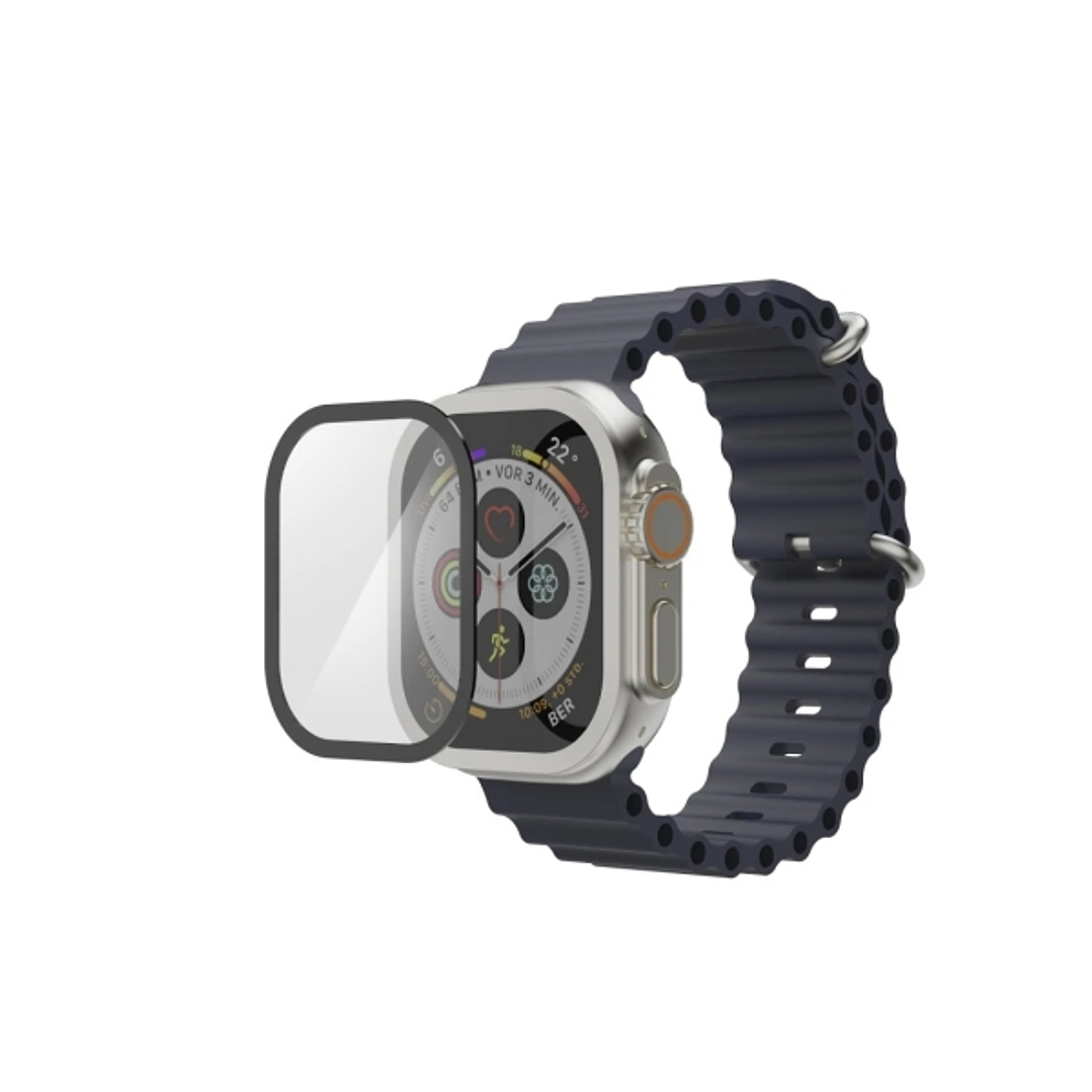 Hama Super Hybrid Protector de Pantalla para Apple Watch - 49mm - Antihuellas - Flexiglas rPET - Color Transparente 1