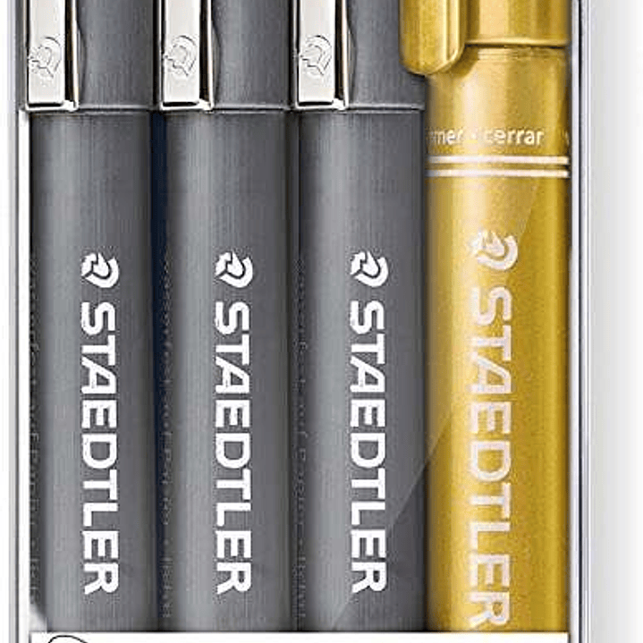 Staedtler Pigment Liner 308 Pack de 4 Rotuladores Calibrados - Trazo 0.5mm - Secado Rapido - Colores Surtidos 1