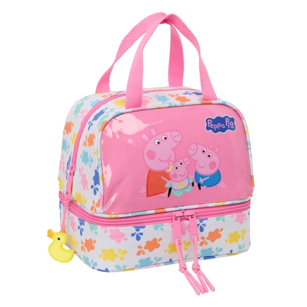 Safta Peppa Pig Baby Pig Portameriendas de 6L - Cremallera - 200x150x200mm - Color Rosa 1