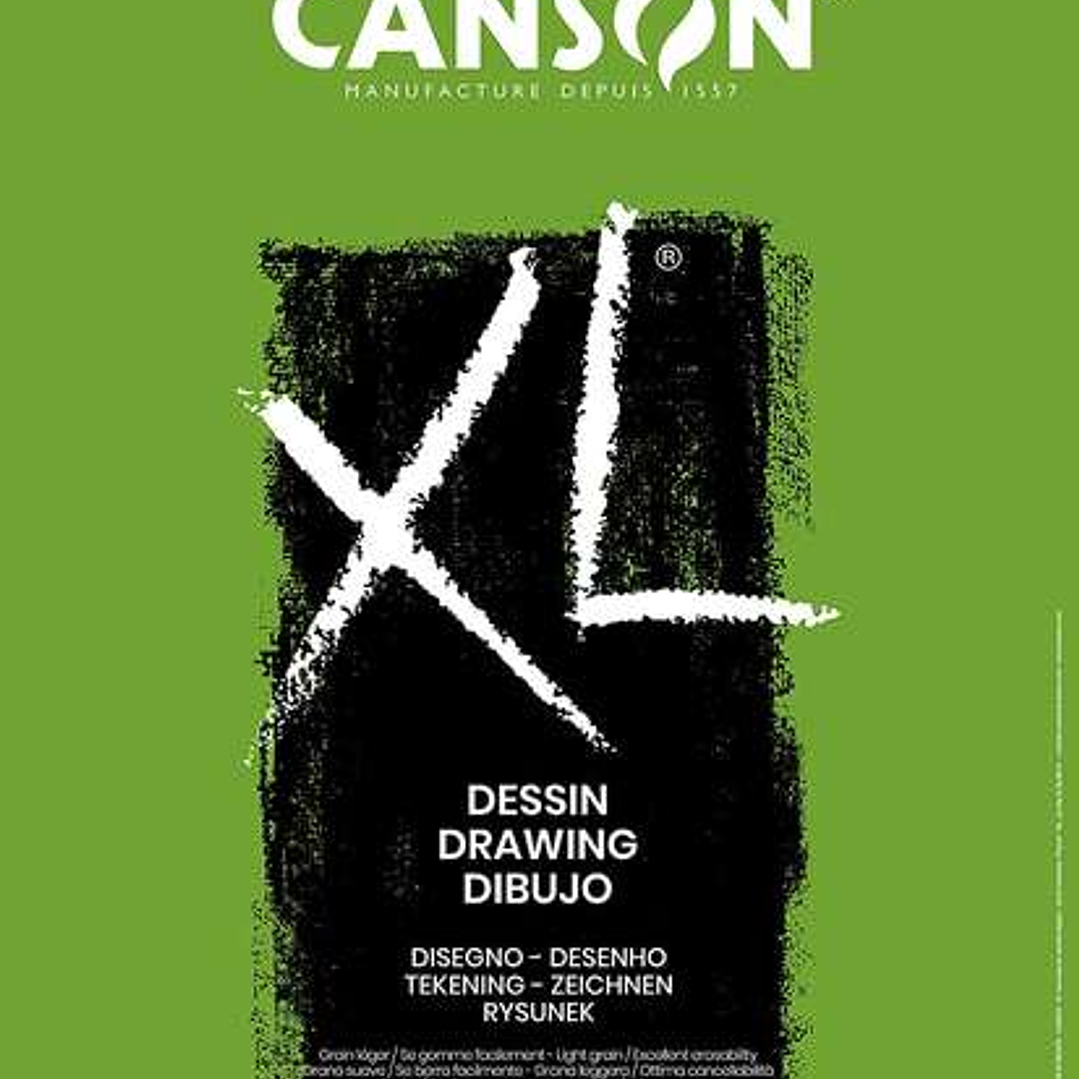 Canson XL Dessin Ligero Bloc de Dibujo con 50 Hojas A3 - Espiral Microperforado - 29.7x42cm - 160g - Color Blanco 1