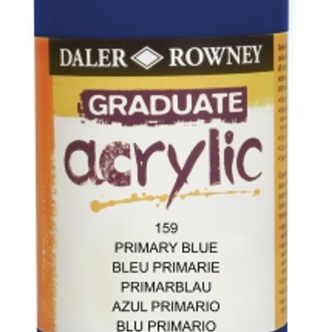 Daler Rowney Graduate Pintura Acrilica - Botella de Plastico - 500ml - Color Azul Primario 1