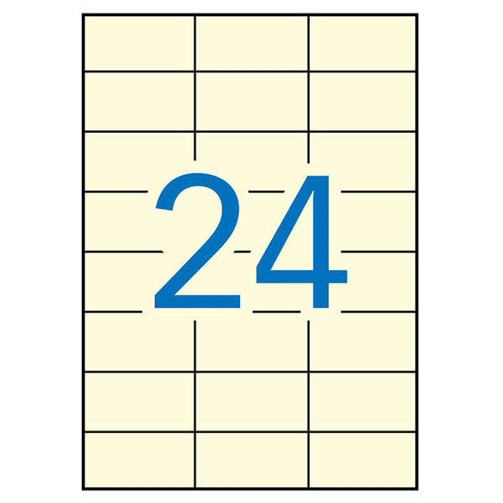 Apli Etiquetas Crema Permanentes 70.0 x 37.0mm 20 Hojas 1