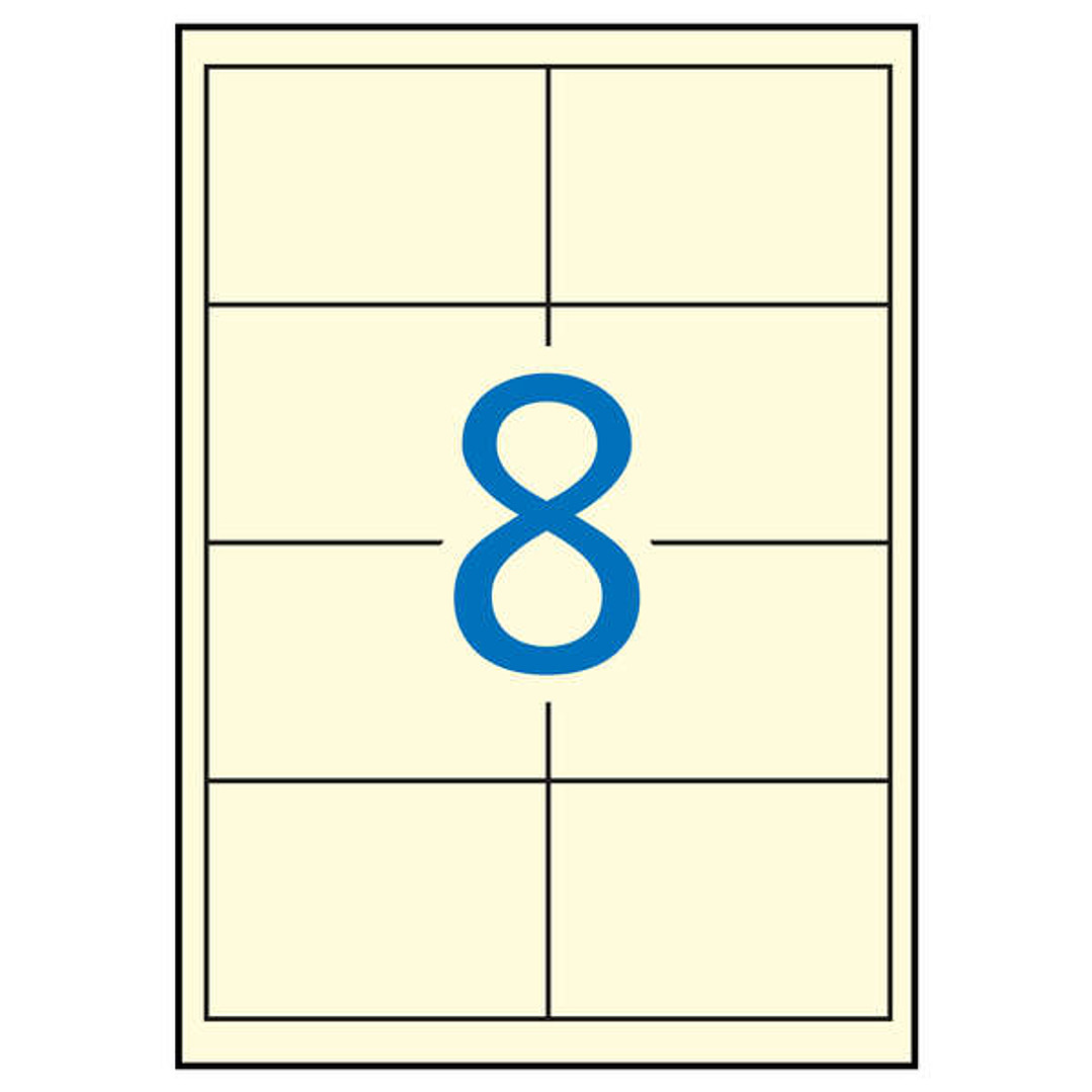 Apli Etiquetas Crema Permanentes 97.0 x 67.7 20 Hojas 1