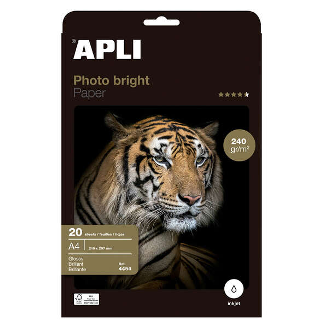 Apli Papel Fotografico Photobright A4 240g 20 Hojas 1