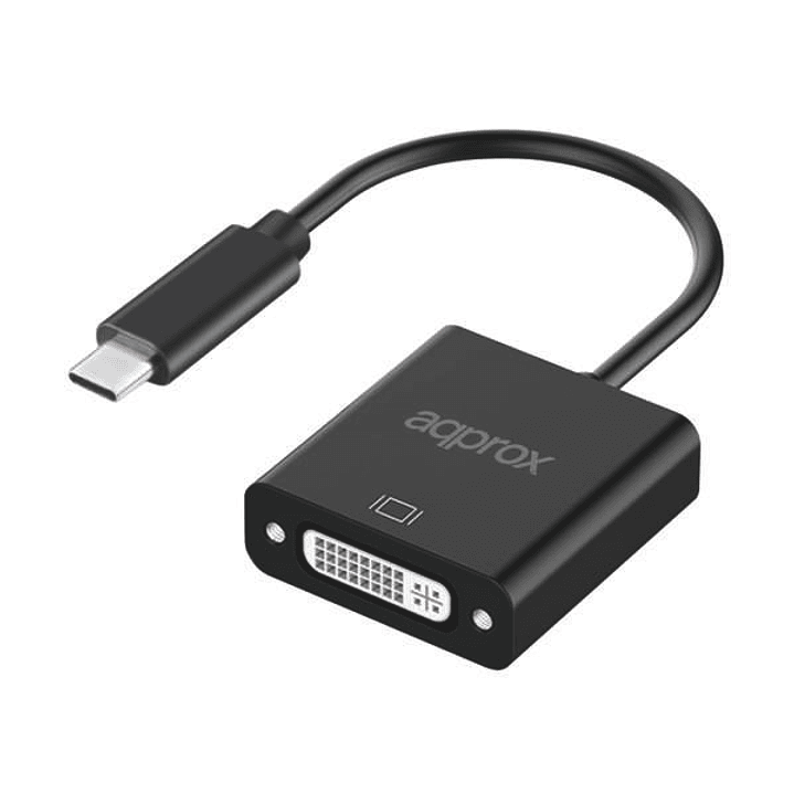 Approx Adaptador USB-C Macho a DVI Hembra - Resolucion hasta 1080P/60Hz - Cable de 13cm 1