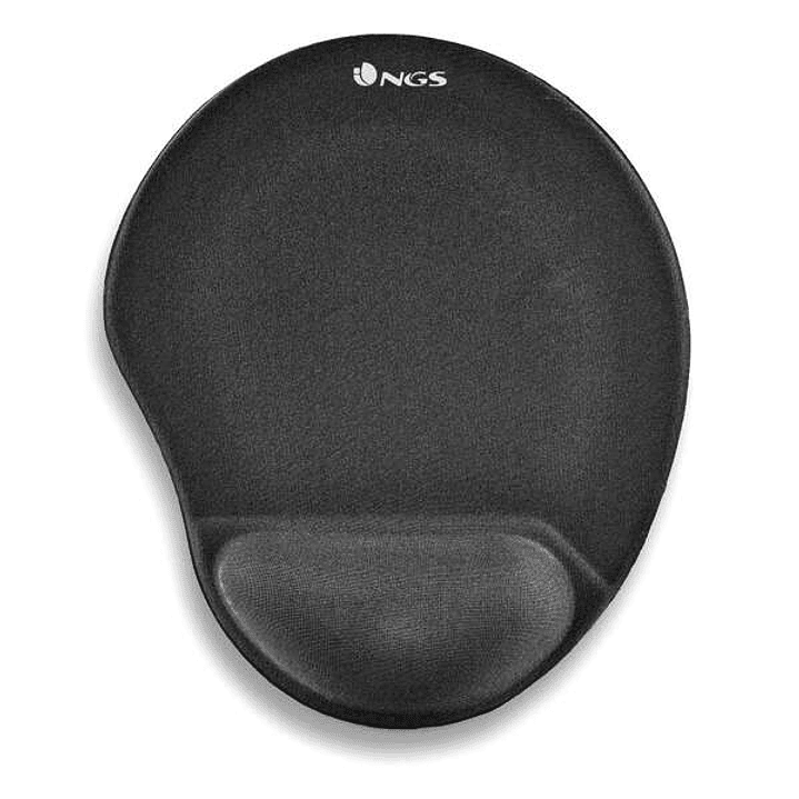 NGS Kilim Gel Alfombrilla para Raton Ergonomica - Relleno Gel - Soporte de Muñeca - Medidas 25x21cm - Color Negro 1
