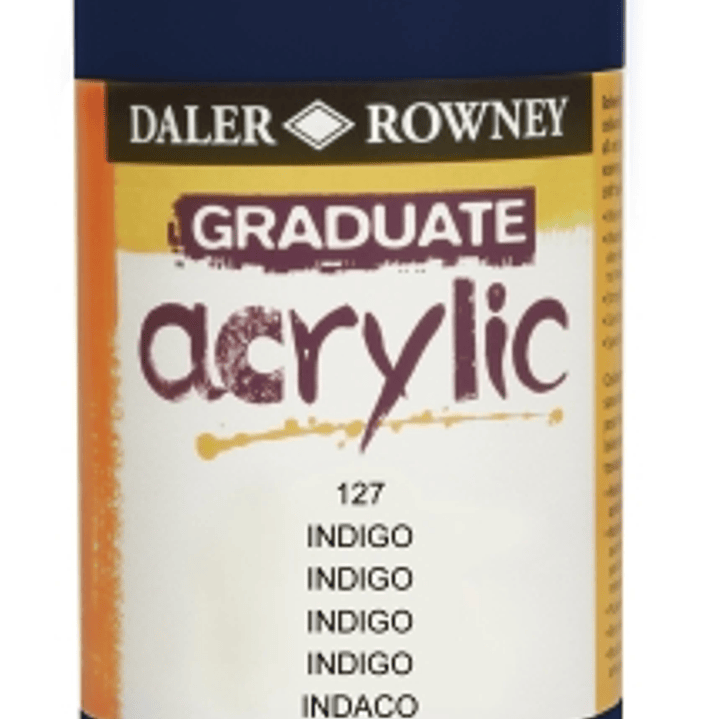 Daler Rowney Graduate Pintura Acrilica - Botella de Plastico - 500ml - Color Indigo 1