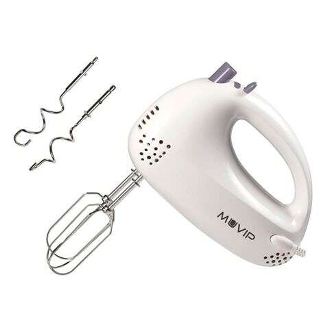 Muvip Batidora Amasadora de Mano para Reposteria 200W - 5 Velocidades - 2 Conjuntos de Varillas - Boton Turbo 1