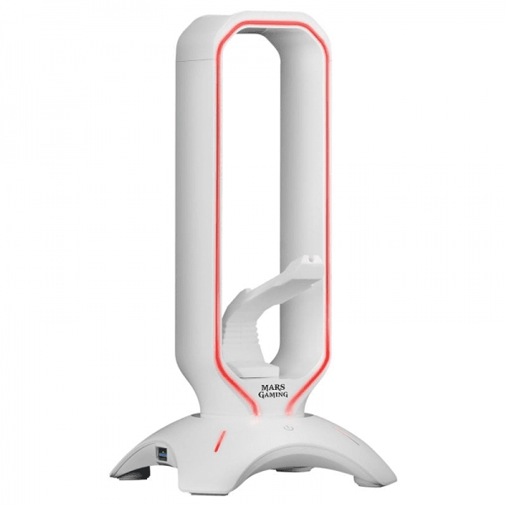 Mars Gaming MHHPRO Accesorio 3 en 1 - Soporte Auriculares - Bungee Raton - 2 Puertos USB 3.0 - Iluminacion RGB Flow 10 Modos - Control Tactil - Color  1