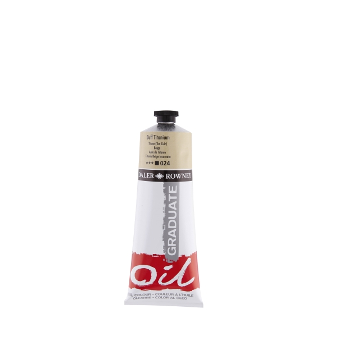 Daler Rowney Graduate Pintura al Oleo - Tubo de Aluminio - 220ml - Color Titanio Buff 1