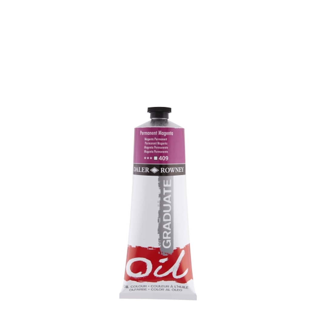Daler Rowney Graduate Pintura al Oleo - Tubo de Aluminio - 220ml - Color Magenta Permanente 1