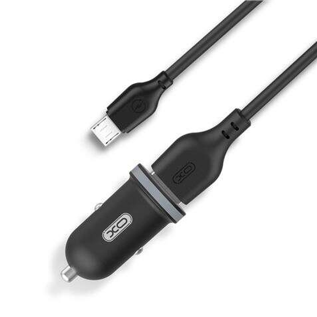 XO TZ08 Pack Cargador de Coche + Cable USB-A a MicroUSB - 2 Puertos USB 1