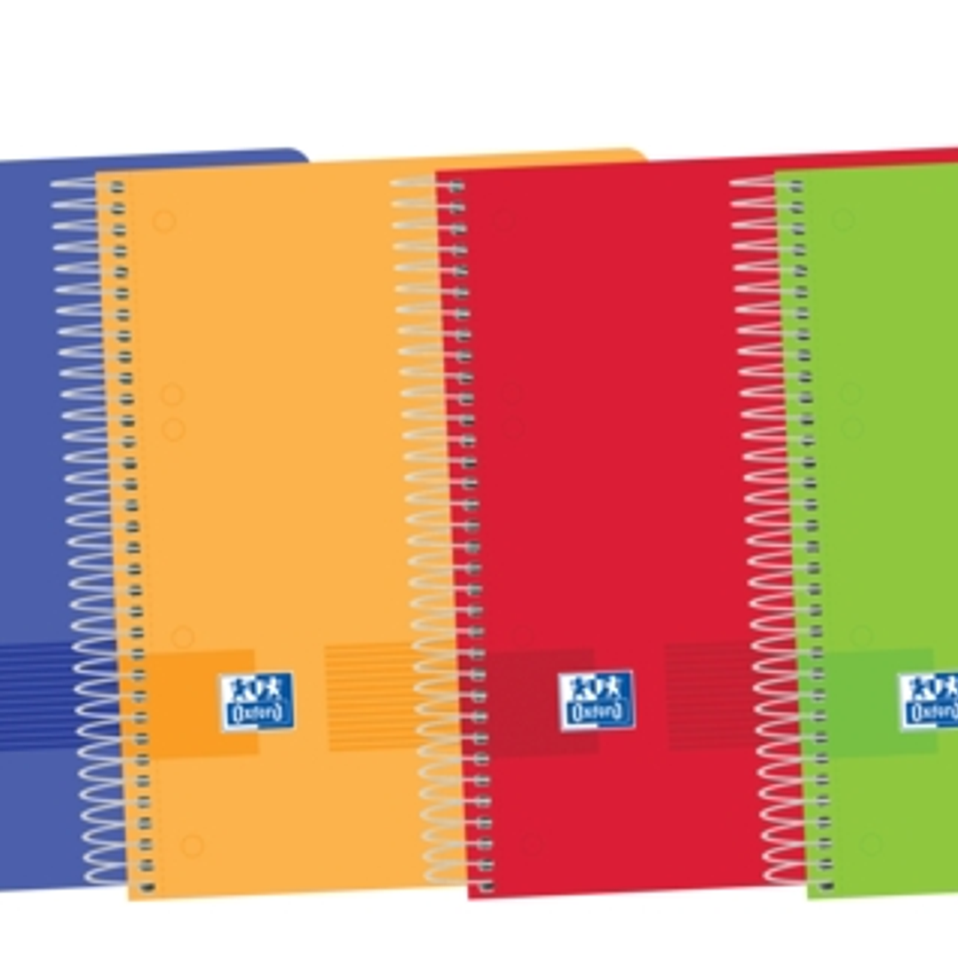 Oxford Live & Go A5+ Europeanbook - Tapa de Plastico - 120 Hojas - Colores Surtidos 1