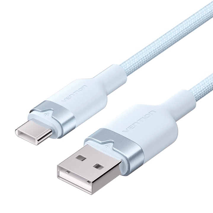 Vention Cable USB-C 2.0 a USB-A 3A 60W - 2m - Trenzado - Color Azul 1