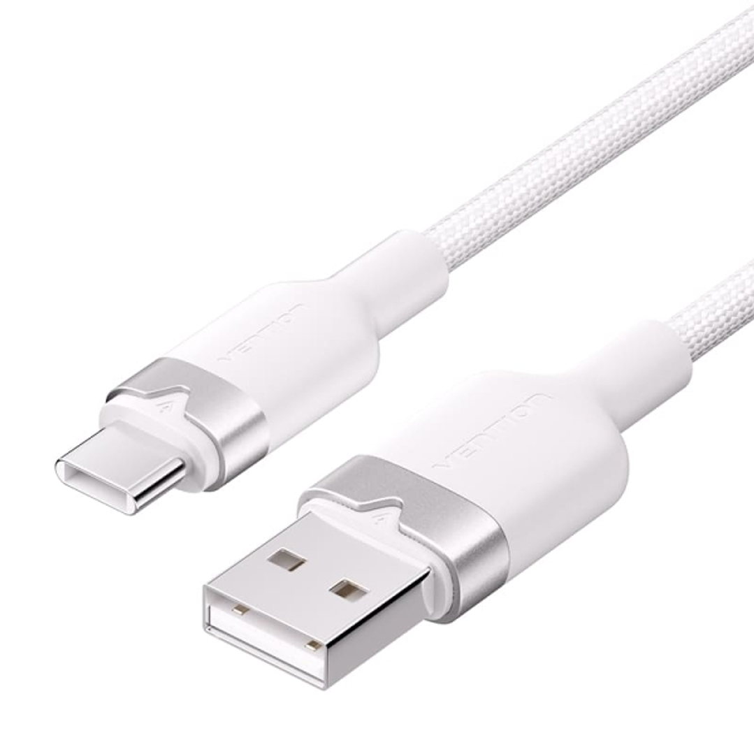 Vention Cable USB-C 2.0 a USB-A 3A 60W - 2m - Trenzado - Color Blanco 1