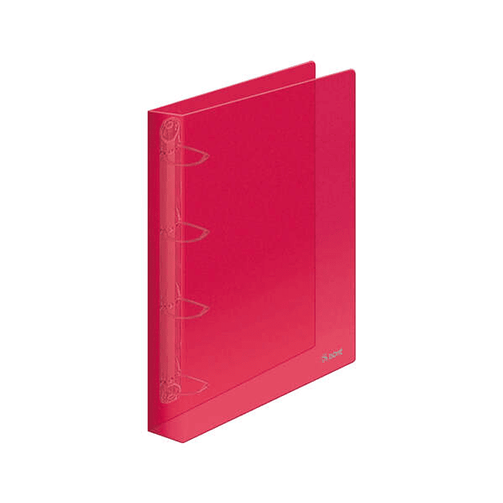 Dohe Carpeta de 4 Anillas Mixtas de 25mm A4 - Polipropileno Translucido - Color Rojo 1