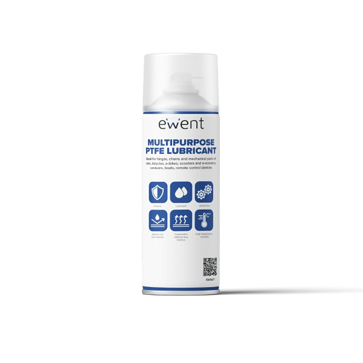 Ewent Spray Lubricante - 400ml - Antifriccion - PTFE - Color Transparente 1